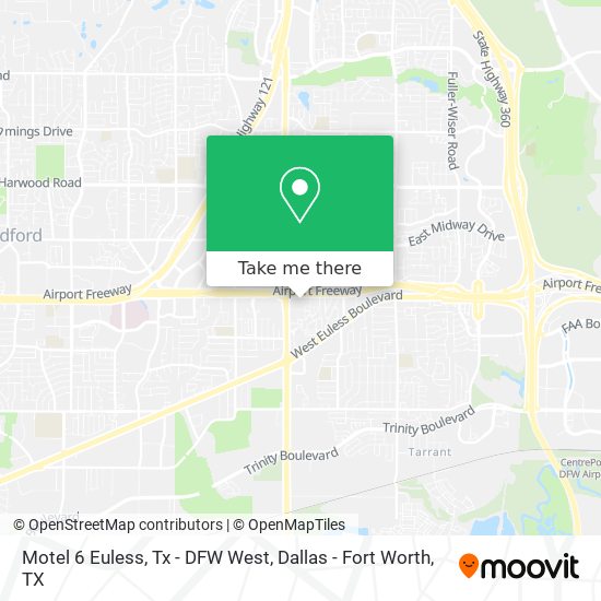 Motel 6 Euless, Tx - DFW West map