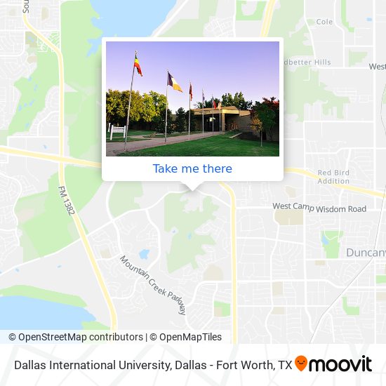 Dallas International University map