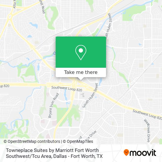 Mapa de Towneplace Suites by Marriott Fort Worth Southwest / Tcu Area