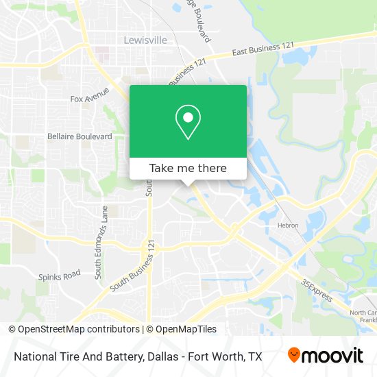 Mapa de National Tire And Battery