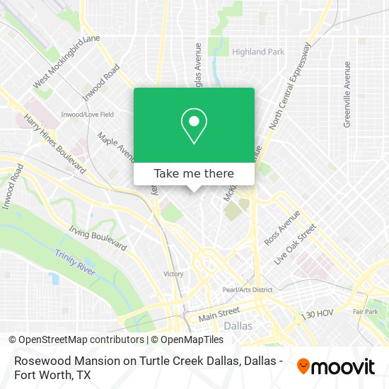 Rosewood Mansion on Turtle Creek Dallas map