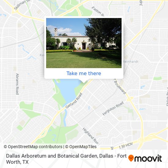 Dallas Arboretum and Botanical Garden map