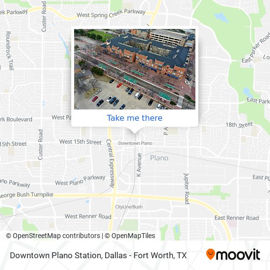 Mapa de Downtown Plano Station