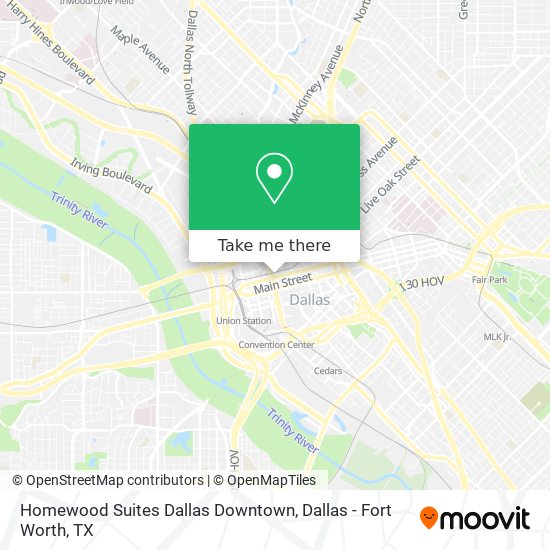 Mapa de Homewood Suites Dallas Downtown