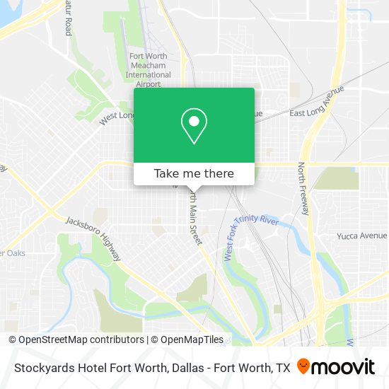 Stockyards Hotel Fort Worth map