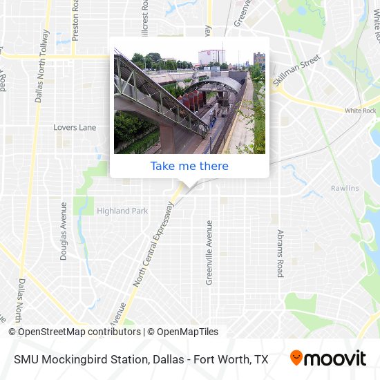 Mapa de SMU Mockingbird Station