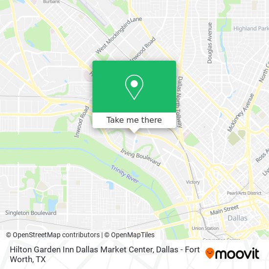 Hilton Garden Inn Dallas Market Center map