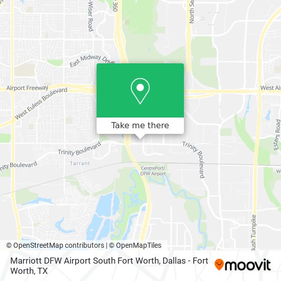 Marriott DFW Airport South Fort Worth map