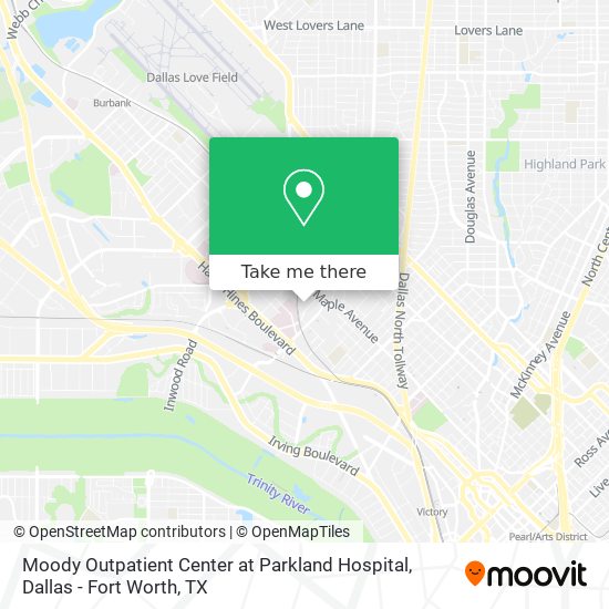 Moody Outpatient Center at Parkland Hospital map