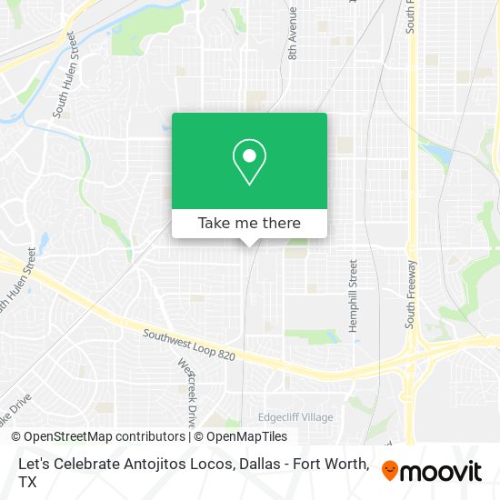 Let's Celebrate Antojitos Locos map