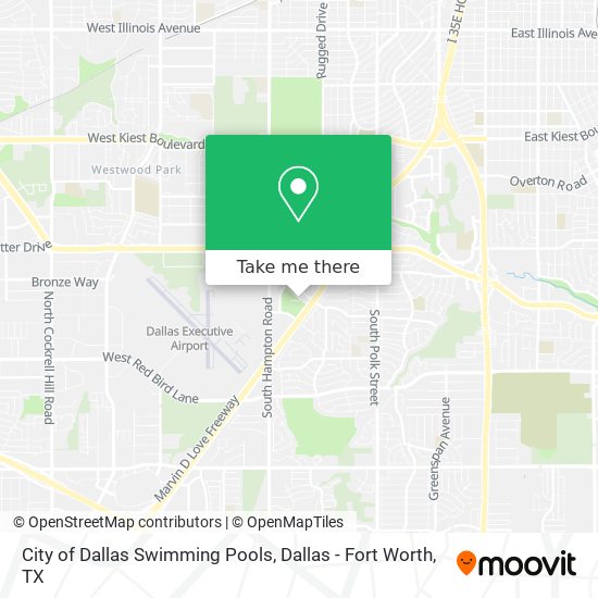 City of Dallas Swimming Pools map