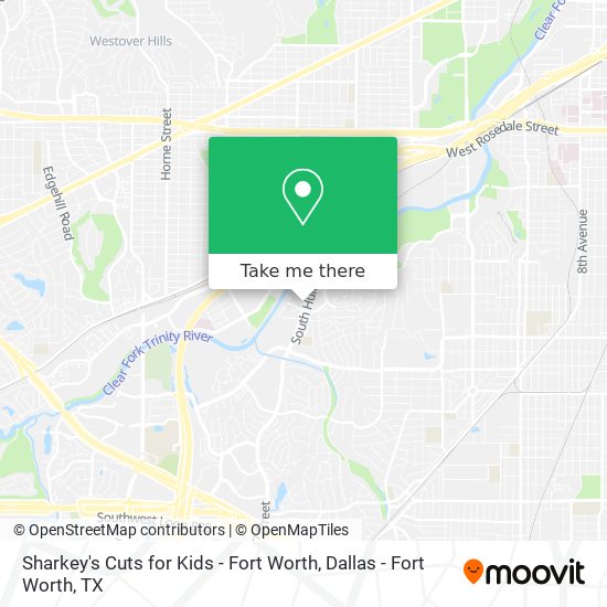 Sharkey's Cuts for Kids - Fort Worth map