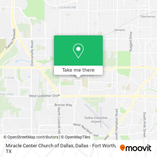 Miracle Center Church of Dallas map