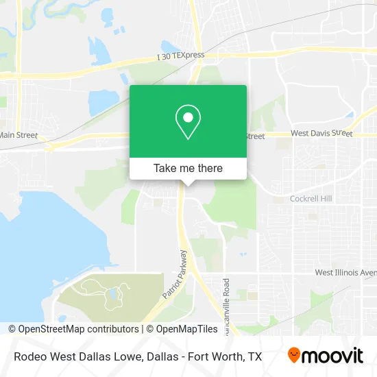 Rodeo West Dallas Lowe map