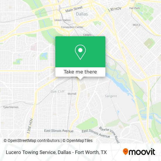 Lucero Towing Service map