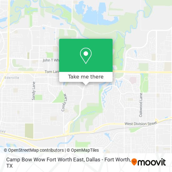 Camp Bow Wow Fort Worth East map