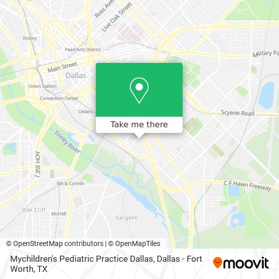 Mychildren's Pediatric Practice Dallas map