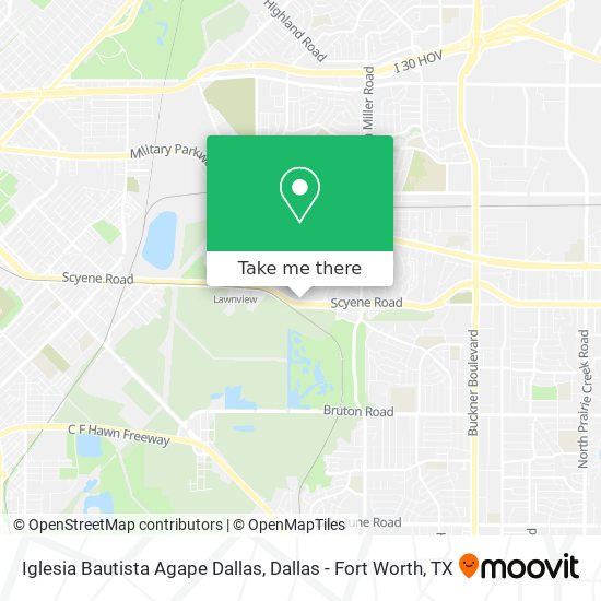 Iglesia Bautista Agape Dallas map