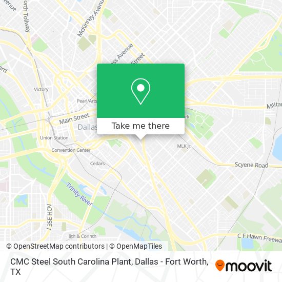 CMC Steel South Carolina Plant map