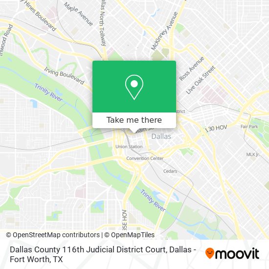 Dallas County 116th Judicial District Court map