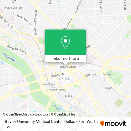 Mapa de Baylor University Medical Center