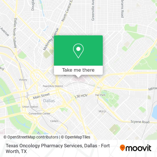 Texas Oncology Pharmacy Services map