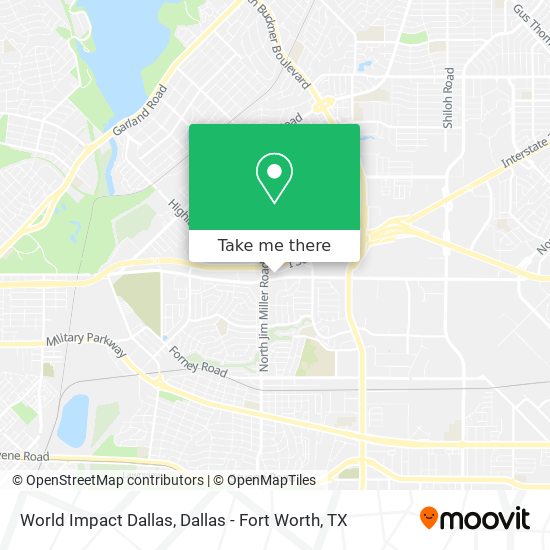 Mapa de World Impact Dallas