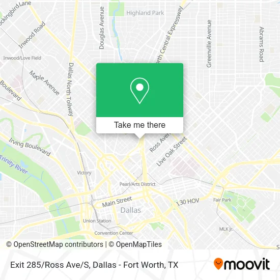 Mapa de Exit 285/Ross Ave/S
