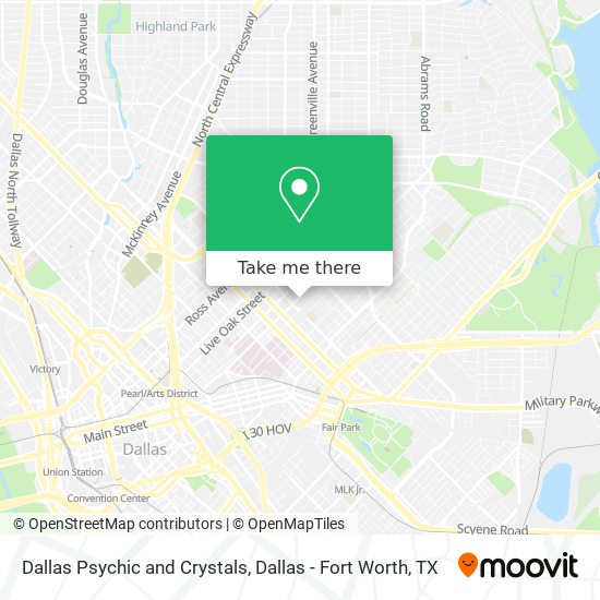 Mapa de Dallas Psychic and Crystals