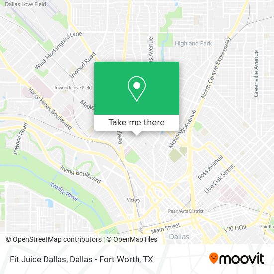 Fit Juice Dallas map