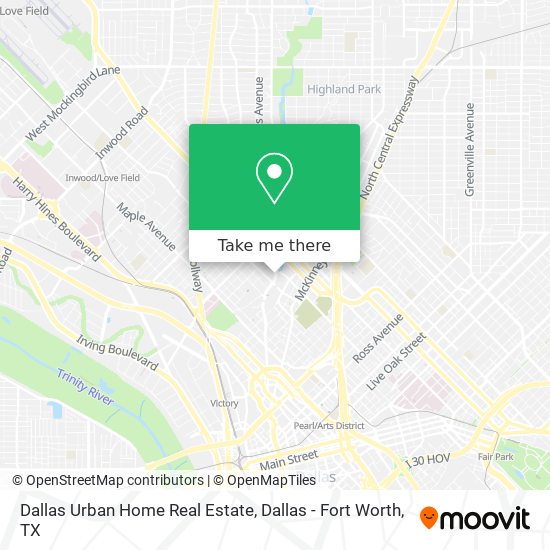 Dallas Urban Home Real Estate map