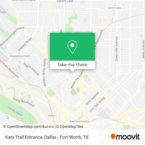 Mapa de Katy Trail Entrance