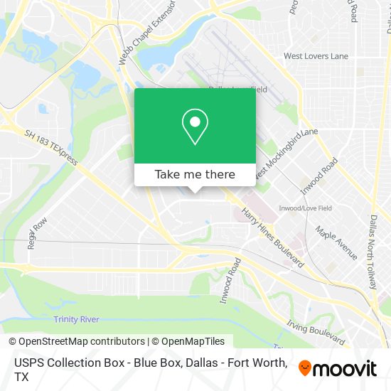 USPS Collection Box - Blue Box map