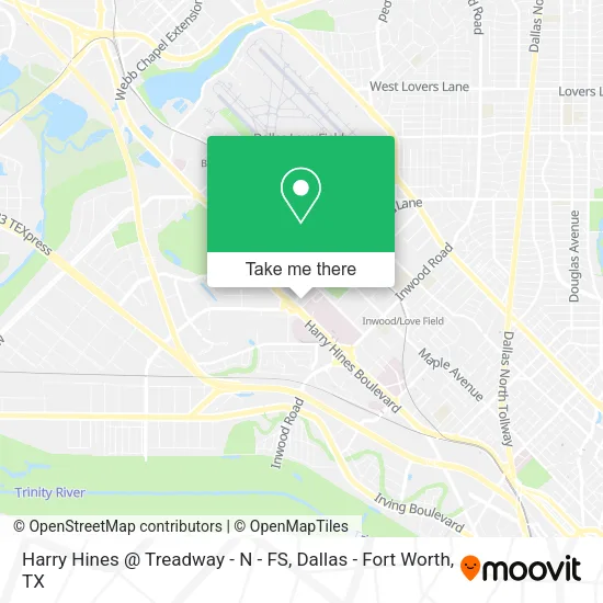 Harry Hines @ Treadway - N - FS map