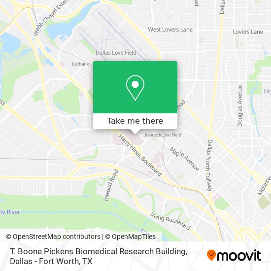 Mapa de T. Boone Pickens Biomedical Research Building