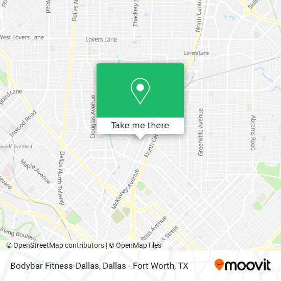 Bodybar Fitness-Dallas map