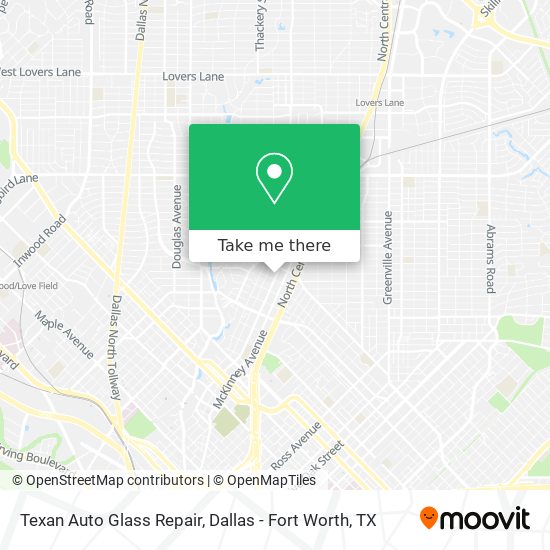 Texan Auto Glass Repair map