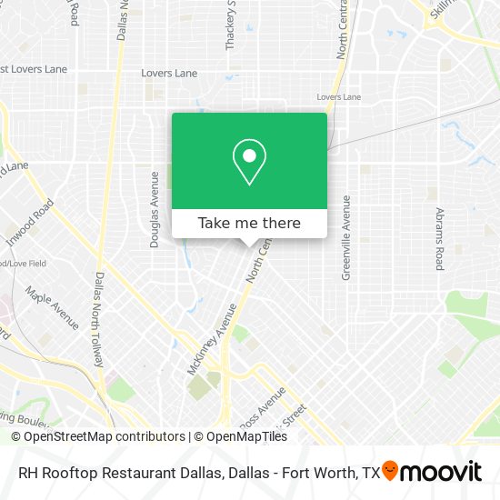 RH Rooftop Restaurant Dallas map