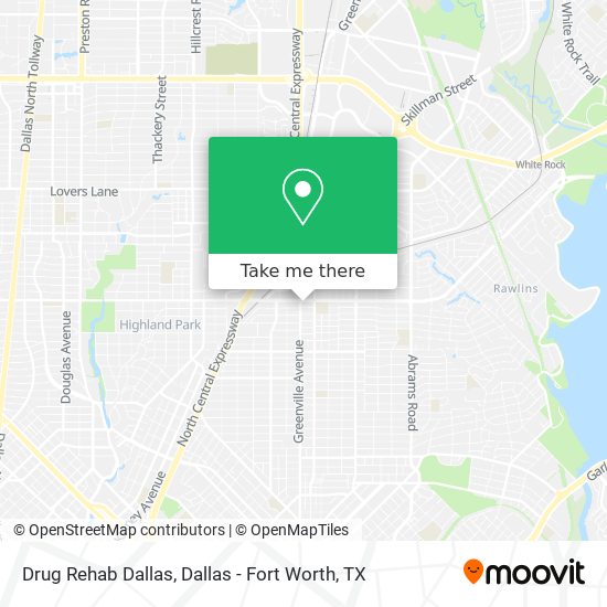 Drug Rehab Dallas map