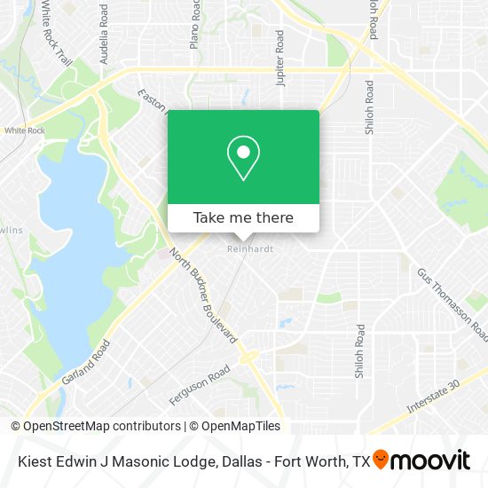 Kiest Edwin J Masonic Lodge map