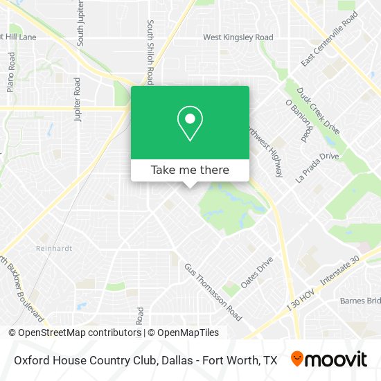 Oxford House Country Club map