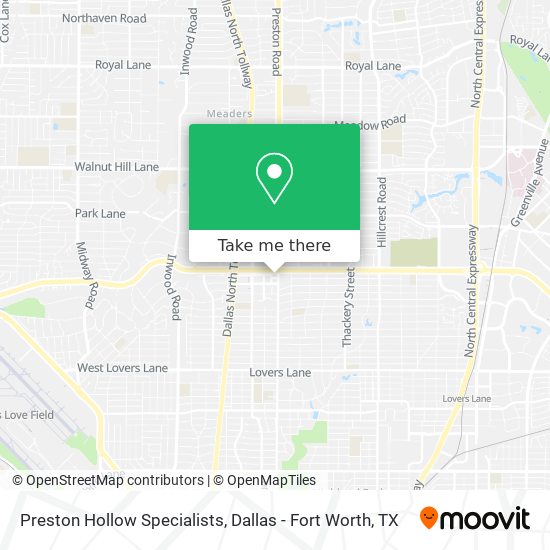 Mapa de Preston Hollow Specialists