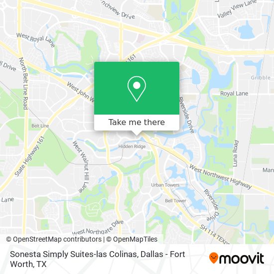 Sonesta Simply Suites-las Colinas map