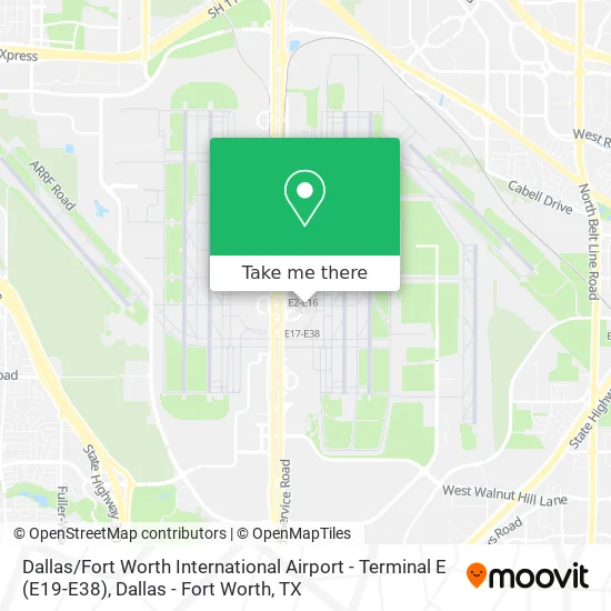 Dallas / Fort Worth International Airport - Terminal E (E19-E38) map