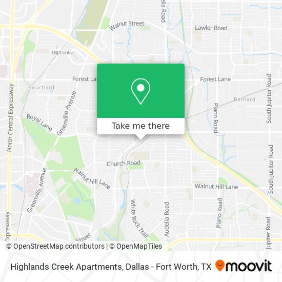 Highlands Creek Apartments map