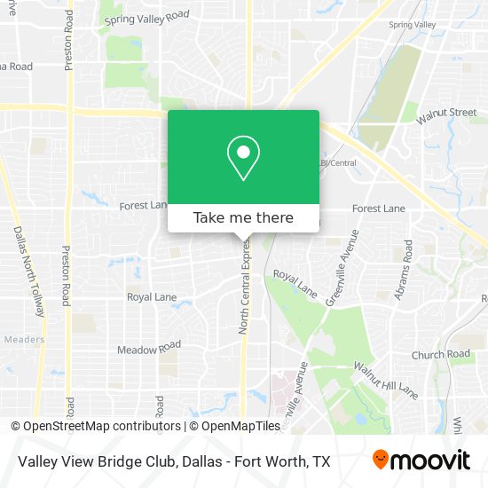 Valley View Bridge Club map