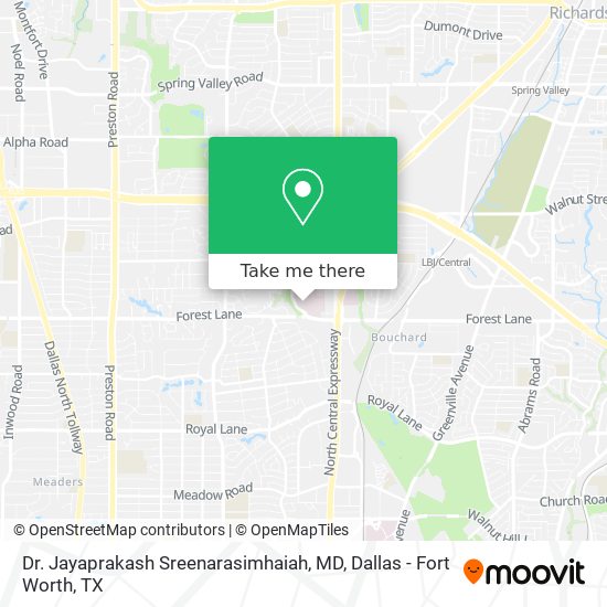 Mapa de Dr. Jayaprakash Sreenarasimhaiah, MD