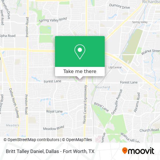 Britt Talley Daniel map