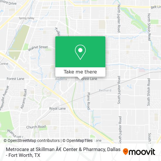 Metrocare at Skillman Â€ Center & Pharmacy map