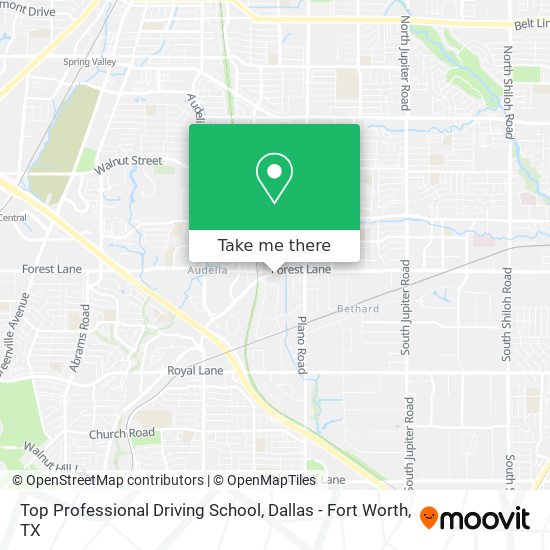 Top Professional Driving School map